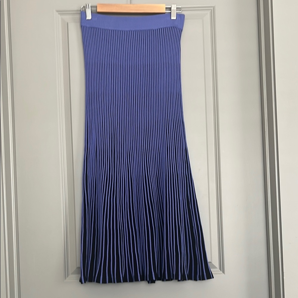 Purple Midi Pleated A-Line Skirt Size M Nanette Lepore